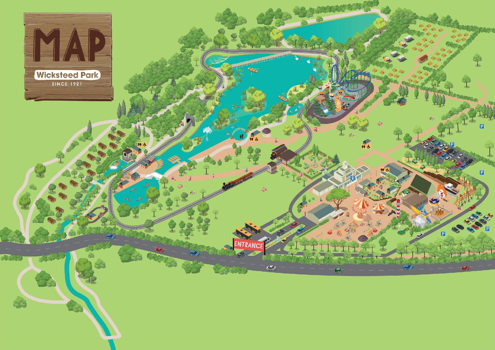 Map of Wicksteed Park